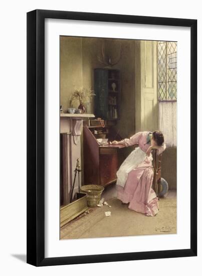 Recalling the Past, 1888 (W/C on Paper)-Carlton Alfred Smith-Framed Giclee Print