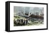 Recapture of Baton Rouge, Louisiana, American Civil War, December 1862-FH Schell-Framed Stretched Canvas