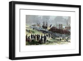 Recapture of Baton Rouge, Louisiana, American Civil War, December 1862-FH Schell-Framed Premium Giclee Print