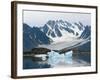 Receding Glacier, Liefderfjorden Fiord, Svalbard, Norway-Alice Garland-Framed Photographic Print