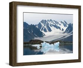 Receding Glacier, Liefderfjorden Fiord, Svalbard, Norway-Alice Garland-Framed Photographic Print