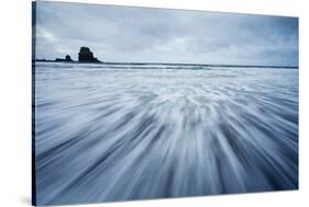 Receding Wave Shot with Long Exposure. Talisker Bay, Isle of Skye, Scotland, UK, October 2011-Mark Hamblin-Stretched Canvas