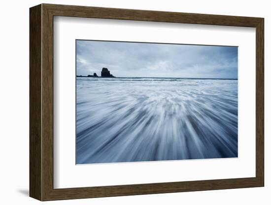 Receding Wave Shot with Long Exposure. Talisker Bay, Isle of Skye, Scotland, UK, October 2011-Mark Hamblin-Framed Photographic Print