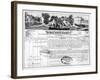 Receipt Issued by the Compagnie Du Canal Du Midi for the Transport of Goods from Bordeaux to…-null-Framed Giclee Print