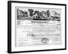 Receipt Issued by the Compagnie Du Canal Du Midi for the Transport of Goods from Bordeaux to…-null-Framed Giclee Print