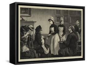 Receiving Day at the Foundling Hospital-Charles Joseph Staniland-Framed Stretched Canvas