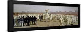 Receiving Italian Committee in Fez, 1879, Painting by Stephen Ussi (1822-1901), 28X39, 5 Cm-null-Framed Giclee Print