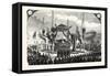 Receiving Remains of Admiral Bruat on the Port of Toulon, France, 1855.-null-Framed Stretched Canvas