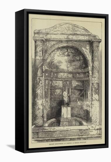 Recent Discoveries at Pompeii, a Mosaic Fountain-null-Framed Stretched Canvas