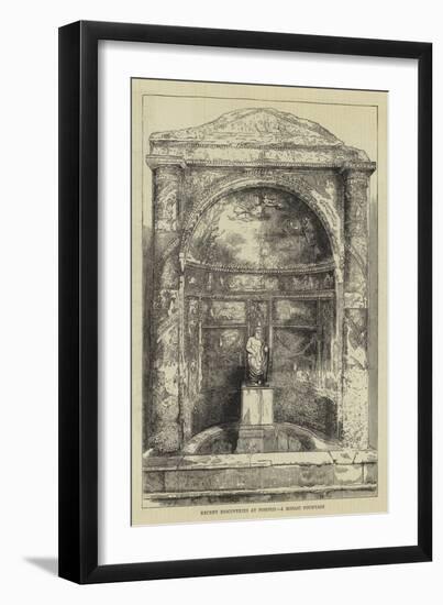 Recent Discoveries at Pompeii, a Mosaic Fountain-null-Framed Giclee Print