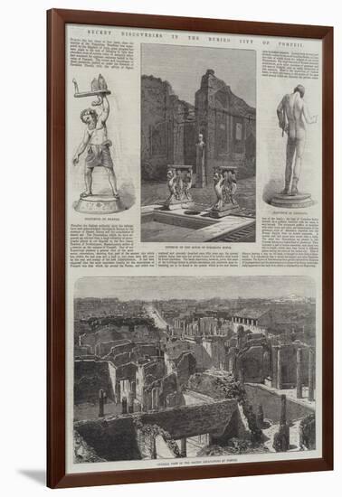 Recent Discoveries in the Buried City of Pompeii-null-Framed Giclee Print