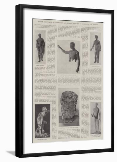 Recent Discoveries of Submerged and Buried Statuary at Cerigotto and Pompeii-null-Framed Giclee Print