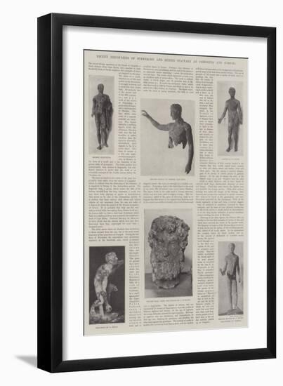 Recent Discoveries of Submerged and Buried Statuary at Cerigotto and Pompeii-null-Framed Giclee Print