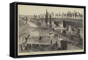Recent Excavations at Pompeii, Italy, the Street of Tombs-null-Framed Stretched Canvas