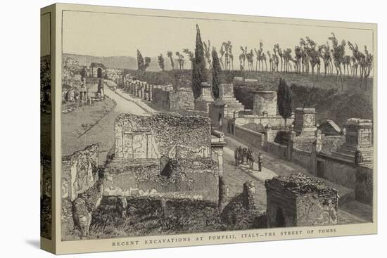 Recent Excavations at Pompeii, Italy, the Street of Tombs-null-Stretched Canvas
