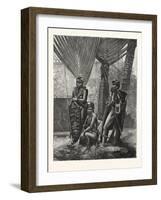 Recent Piracy at the Straits Settlements : Dyaks of Borneo, 1876-null-Framed Giclee Print