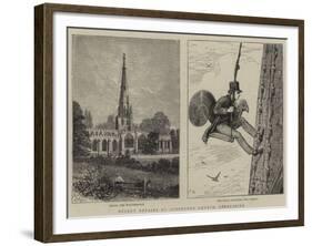 Recent Repairs at Ashbourne Church, Derbyshire-Percy William Justyne-Framed Giclee Print