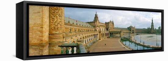 Recently Restored Palace, Plaza De Espana, Seville, Andalusia, Spain-null-Framed Stretched Canvas