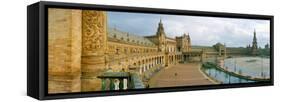Recently Restored Palace, Plaza De Espana, Seville, Andalusia, Spain-null-Framed Stretched Canvas