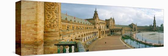 Recently Restored Palace, Plaza De Espana, Seville, Andalusia, Spain-null-Stretched Canvas