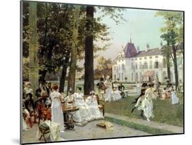 Reception at Malmaison, 1802-Francois Flameng-Mounted Giclee Print