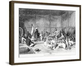 Reception by the Prince of Oubon, Laos, 1877-Louis Delaporte-Framed Giclee Print