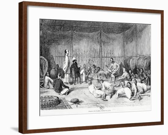 Reception by the Prince of Oubon, Laos, 1877-Louis Delaporte-Framed Giclee Print