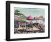 Reception for the English Ambassador Held by the Ashanti at Comassi, Ghana, circa 1818-null-Framed Giclee Print