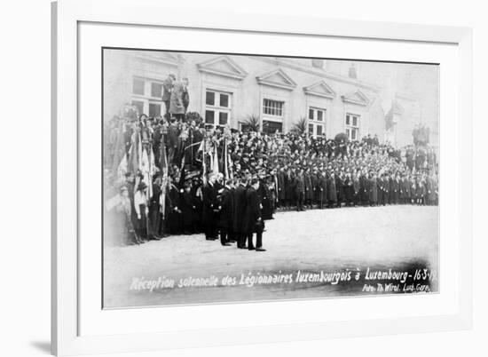 Reception for the Luxembourg Legionnaires, Luxembourg, 16 March 1919-T Wirol-Framed Giclee Print