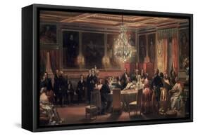 Reception in Honor of Queen Victoria at Chateau D'Eu, 3 September, 1843-Eugene Louis Lami-Framed Stretched Canvas