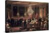 Reception in Honor of Queen Victoria at Chateau D'Eu, 3 September, 1843-Eugene Louis Lami-Stretched Canvas