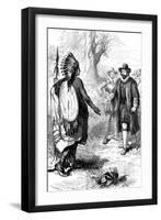 Reception of a Narragansett Warrior, Massachusetts, C1630S-Whymper-Framed Giclee Print