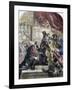 Reception of Columbus by Ferdinand and Isabella, Barcelona, 15th Century-Eugene Deveria-Framed Giclee Print