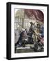 Reception of Columbus by Ferdinand and Isabella, Barcelona, 15th Century-Eugene Deveria-Framed Premium Giclee Print