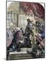 Reception of Columbus by Ferdinand and Isabella, Barcelona, 15th Century-Eugene Deveria-Mounted Premium Giclee Print