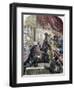 Reception of Columbus by Ferdinand and Isabella, Barcelona, 15th Century-Eugene Deveria-Framed Giclee Print