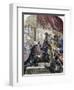 Reception of Columbus by Ferdinand and Isabella, Barcelona, 15th Century-Eugene Deveria-Framed Giclee Print