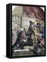 Reception of Columbus by Ferdinand and Isabella, Barcelona, 15th Century-Eugene Deveria-Framed Stretched Canvas