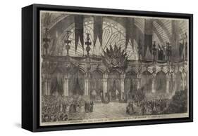 Reception of Her Majesty at the Strasbourg Railway Station, at Paris-null-Framed Stretched Canvas