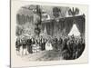 Reception of Hm the King of Sardinia on the Railway Station in Lyon, November 23, 1855. France.-null-Stretched Canvas