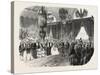 Reception of Hm the King of Sardinia on the Railway Station in Lyon, November 23, 1855. France.-null-Stretched Canvas