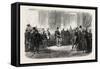 Reception of Hungarian Nobles by the Emperor of Austria at Budapest, Hungary-null-Framed Stretched Canvas