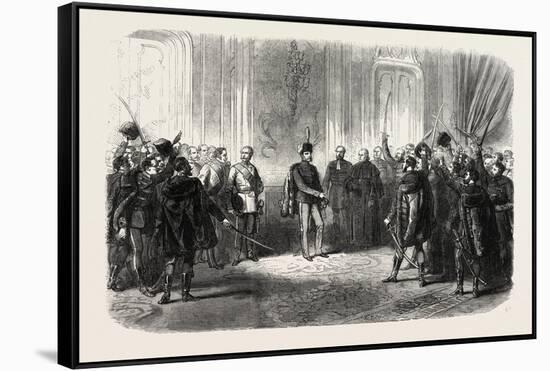 Reception of Hungarian Nobles by the Emperor of Austria at Budapest, Hungary-null-Framed Stretched Canvas