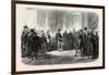 Reception of Hungarian Nobles by the Emperor of Austria at Budapest, Hungary-null-Framed Giclee Print