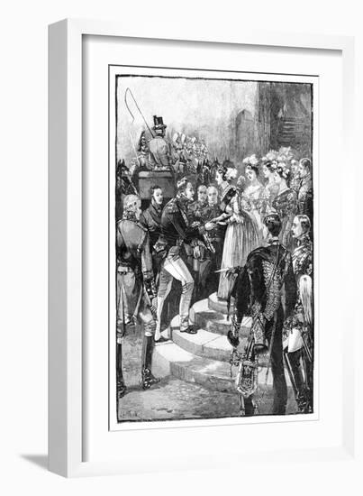 Reception of Louis Philippe at Windsor Castle, 1844-null-Framed Giclee Print