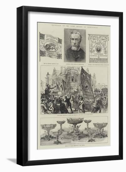 Reception of Mr John Bright at Birmingham-null-Framed Giclee Print