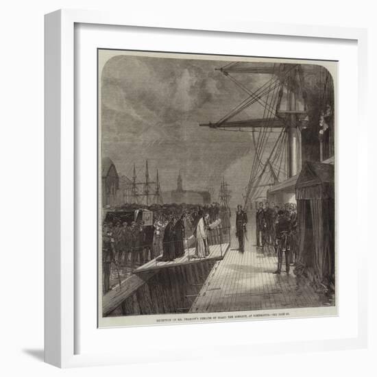 Reception of Mr Peabody's Remains on Board the Monarch, at Portsmouth-null-Framed Giclee Print