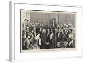 Reception of the Abbe Liszt at the Grosvenor Gallery-null-Framed Giclee Print