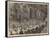 Reception of the Czar of Russia, Royal Banquet in St George's Hall, Windsor Castle-null-Framed Stretched Canvas