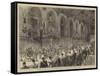 Reception of the Czar of Russia, Royal Banquet in St George's Hall, Windsor Castle-null-Framed Stretched Canvas